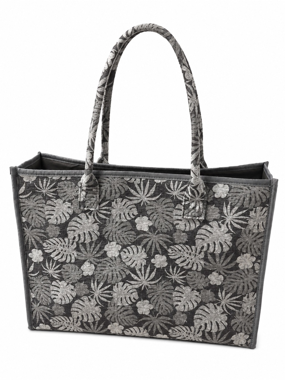Tommy Bahama Gray Floral Leaf Tote